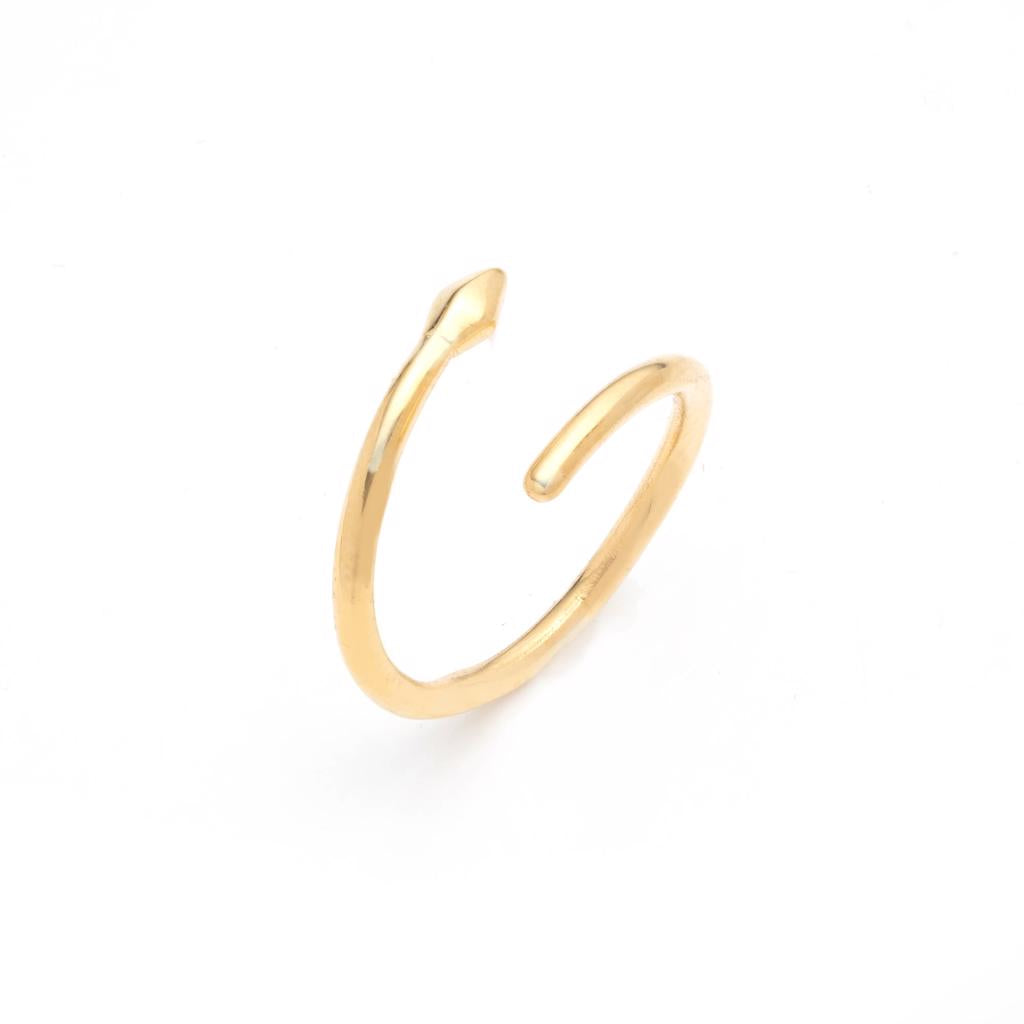 Dalasini Bulawayo Gold Single Tip Wrap Spear Ring Angle
