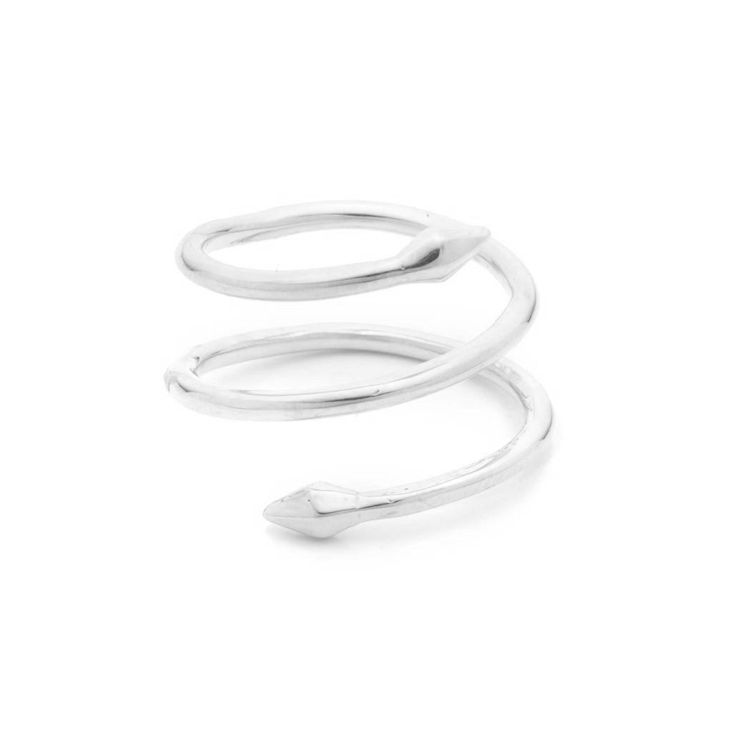 Dalasini Bulawayo Sterling Silver Double Tip Spiral Spear Ring
