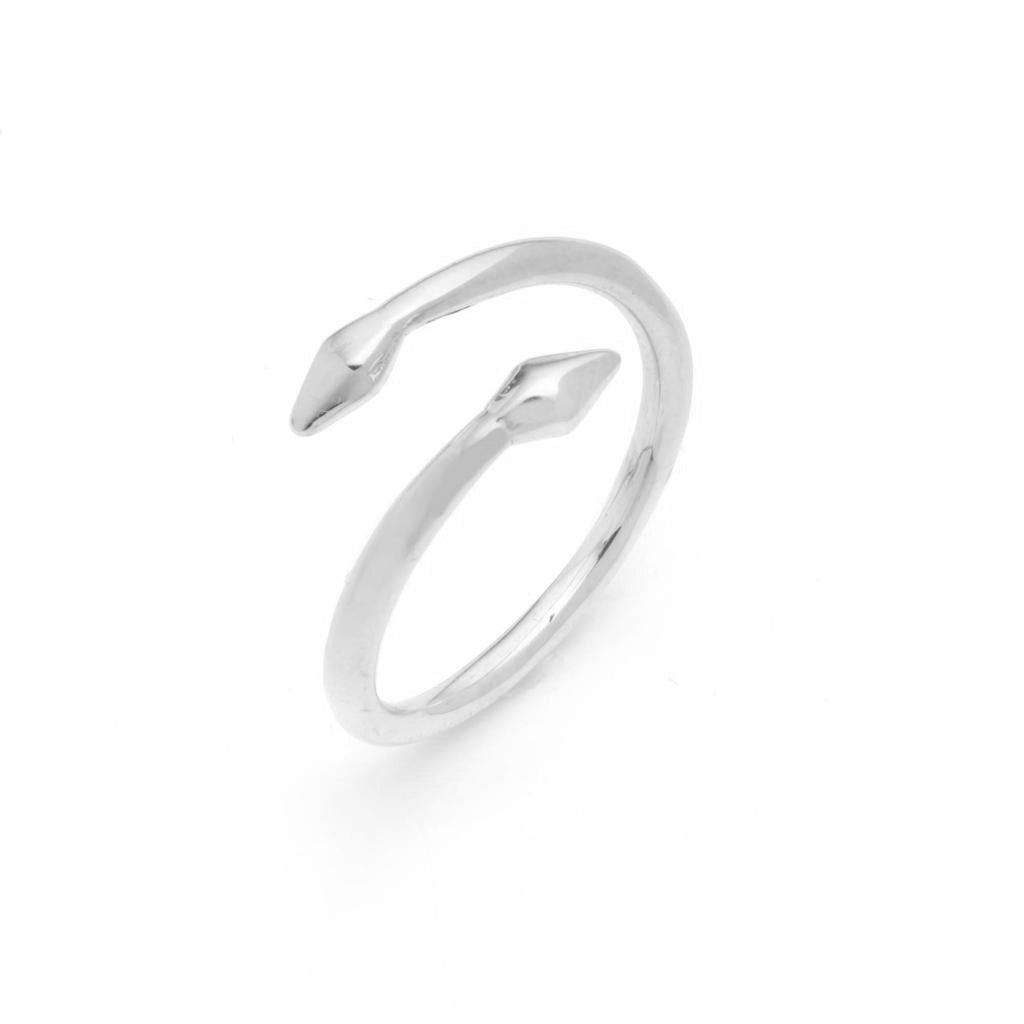 Dalasini Bulawayo Sterling Silver Double Tip Wrap Spear Ring Angle