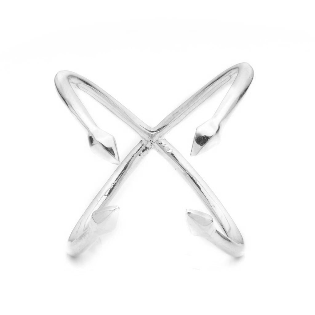 Dalasini Bulawayo Sterling Silver Quadruple Tip Spear Ring Front