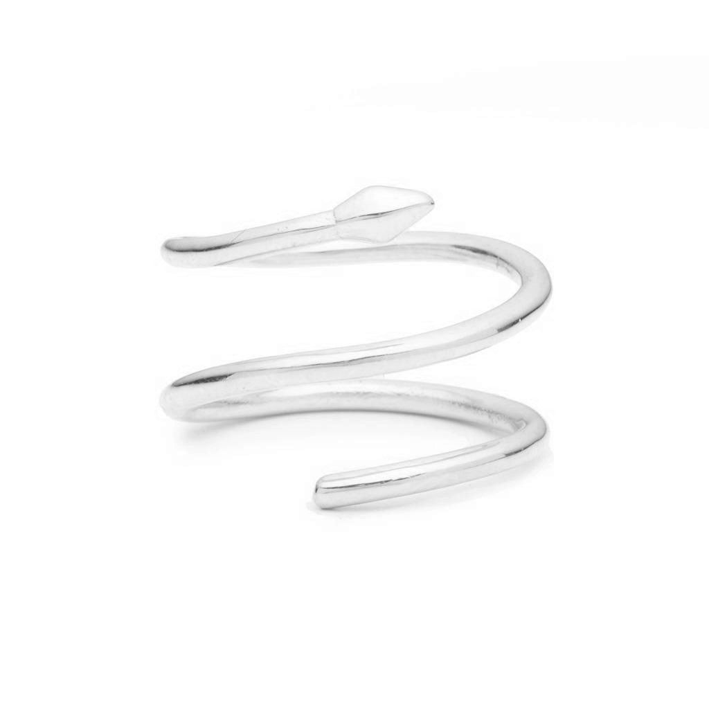 Dalasini Bulawayo Sterling Silver Single Tip Spiral Spear Ring Front