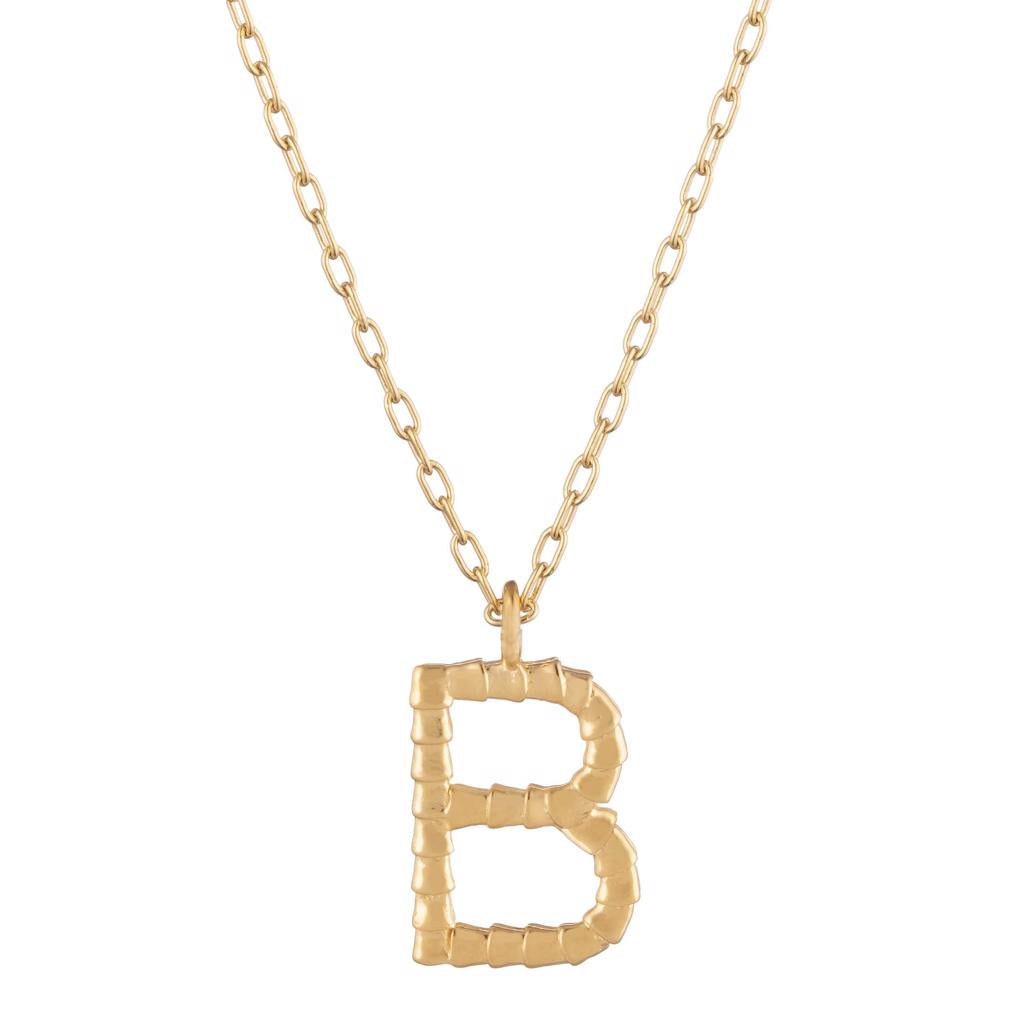 Dalasini Isiro Gold Vertebrae Charm Letter B