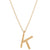 Dalasini Isiro Gold Vertebrae Charm Necklace Letter K