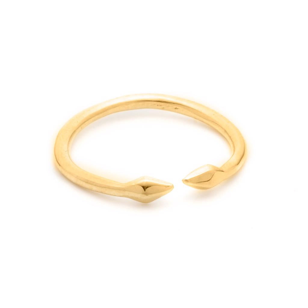 Dalasini Bulawayo Gold Double Tip Spear Ring