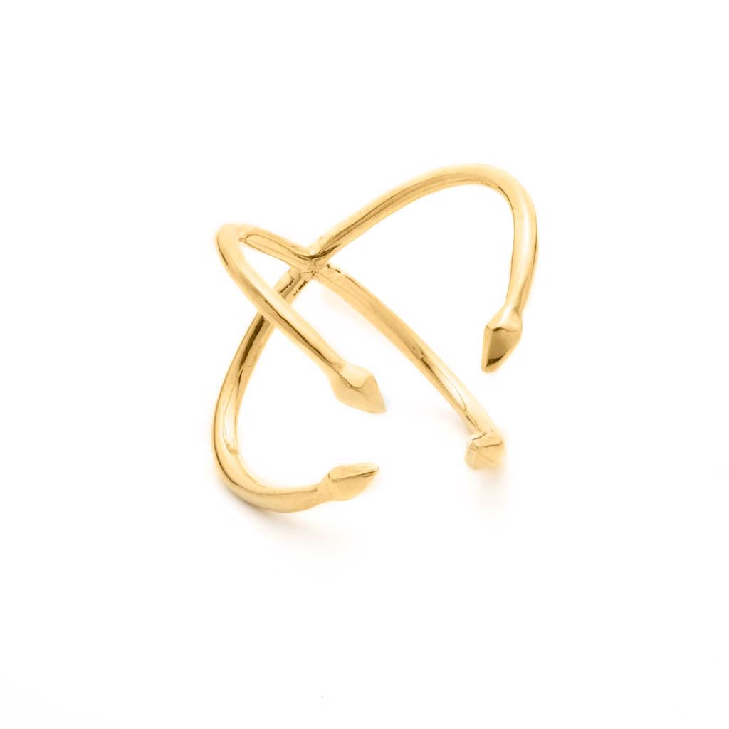 Dalasini Bulawayo Gold Quadruple Tip Spear Ring