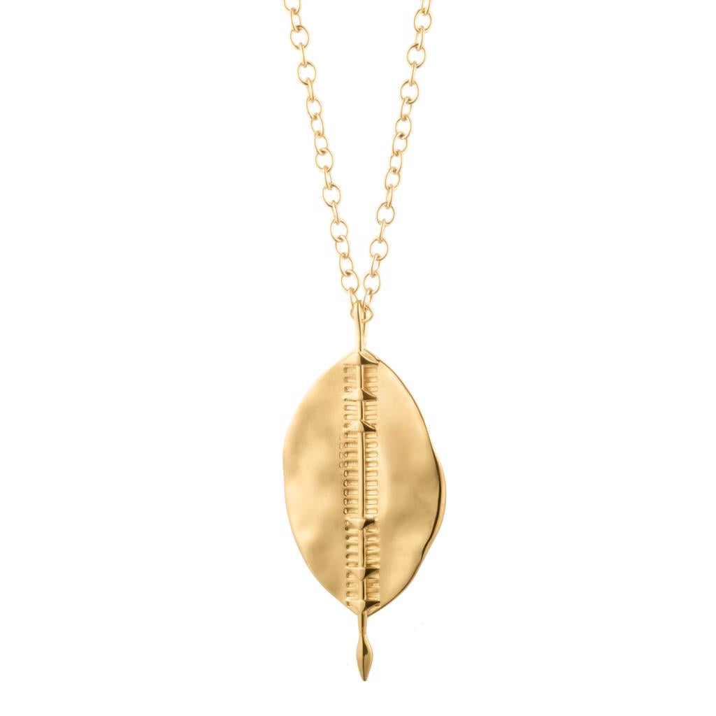 Dalasini Bulawayo Gold Shield Necklace Front