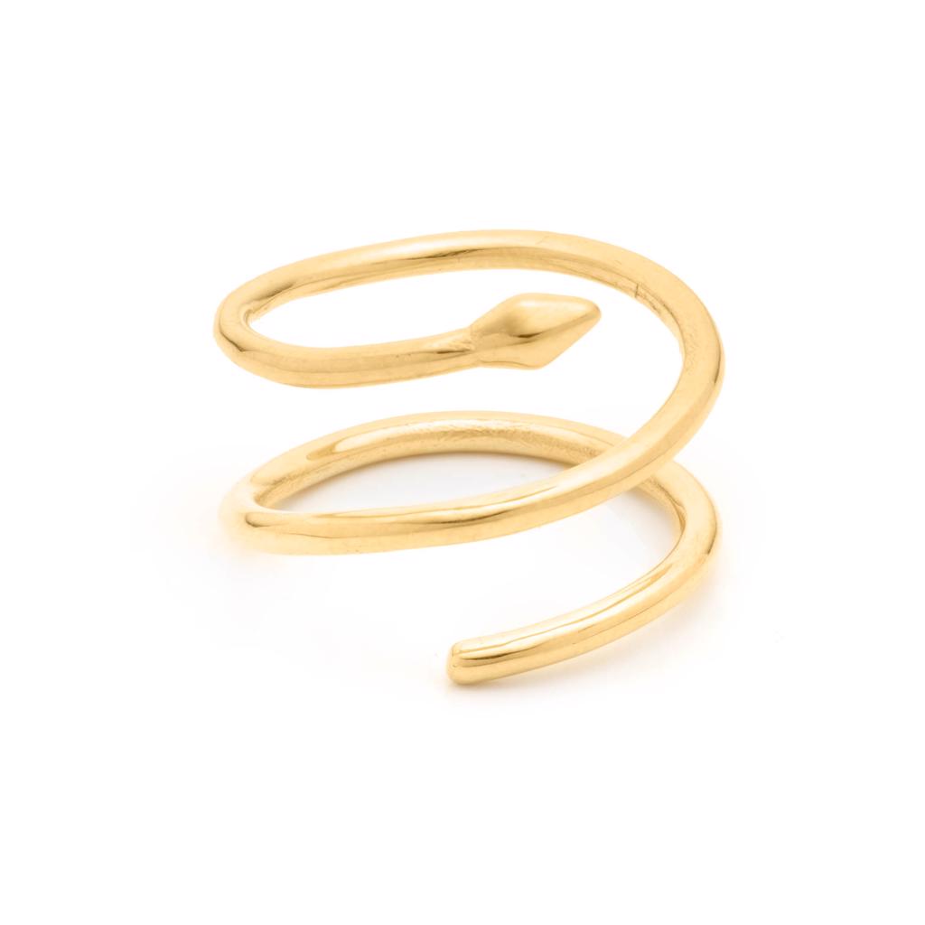 Dalasini Bulawayo Gold Single Tip Spiral Spear Ring