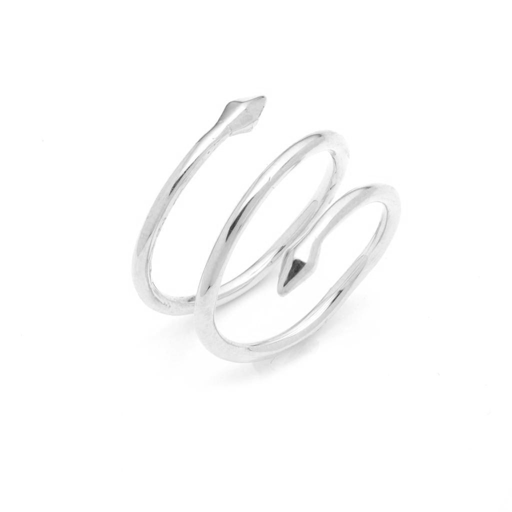 Dalasini Bulawayo Sterling Silver  Double Tip Spiral Spear Ring Angle