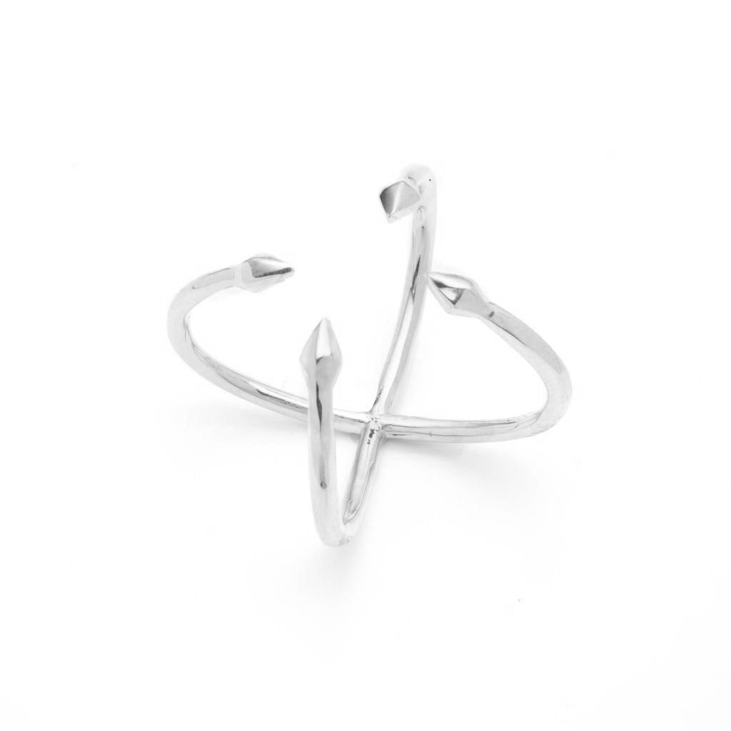 Dalasini Bulawayo Sterling Silver Quadruple Tip Spear Ring Angle