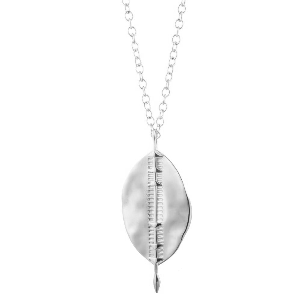 Dalasini Bulawayo Sterling Silver Shield Necklace Front
