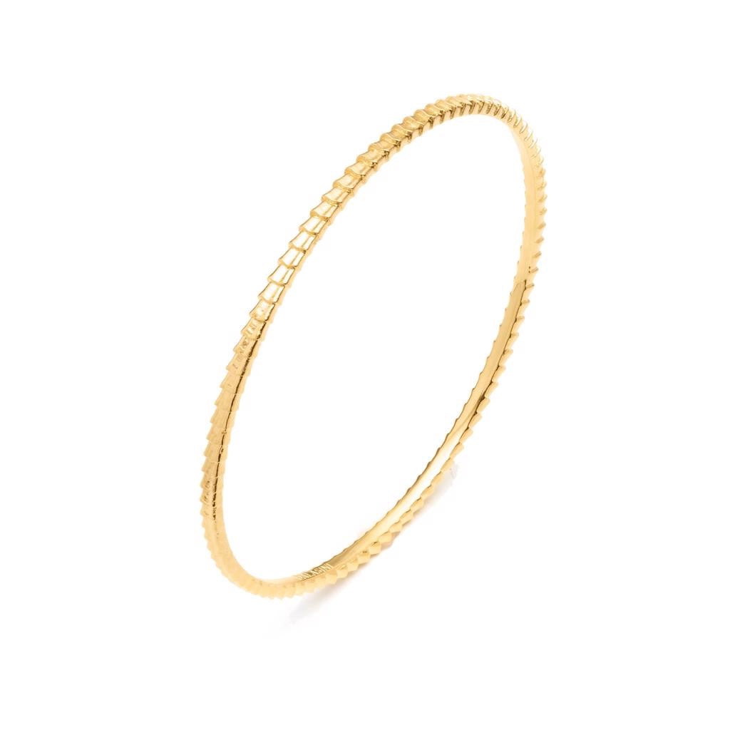 Dalasini Isiro Gold Vertebrae Bangle Angle