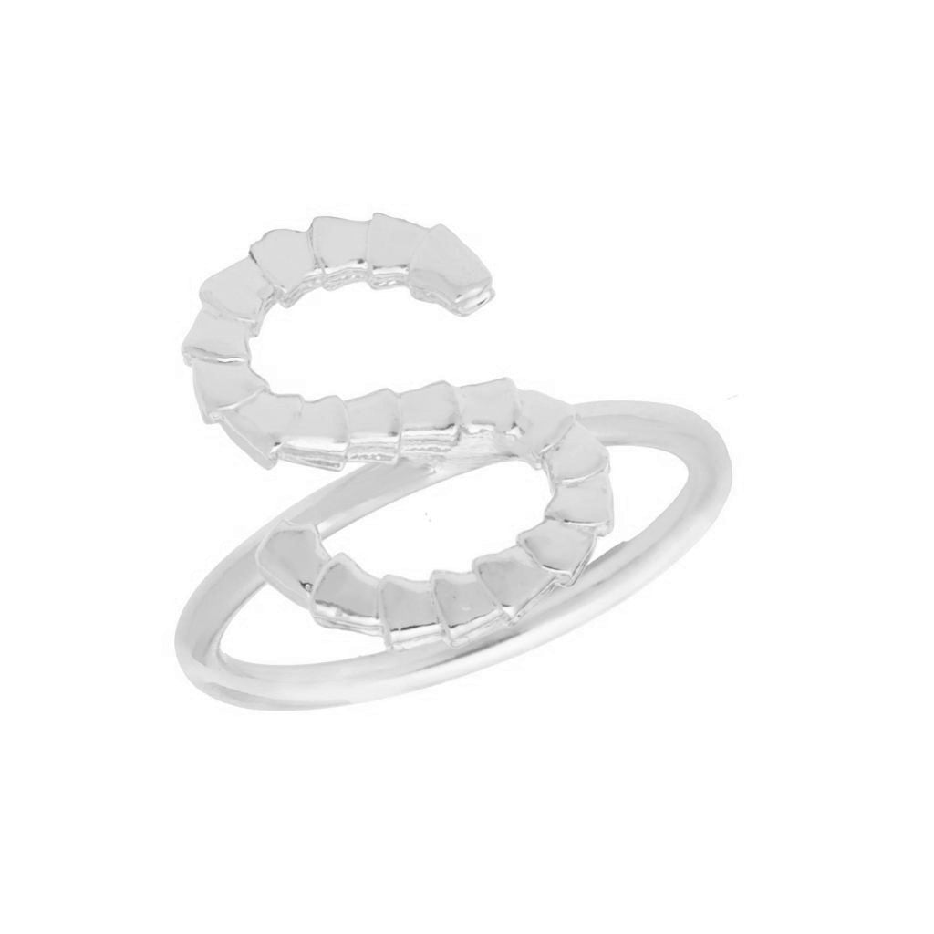 Isiro Sterling Silver Vertebrae Letter Ring