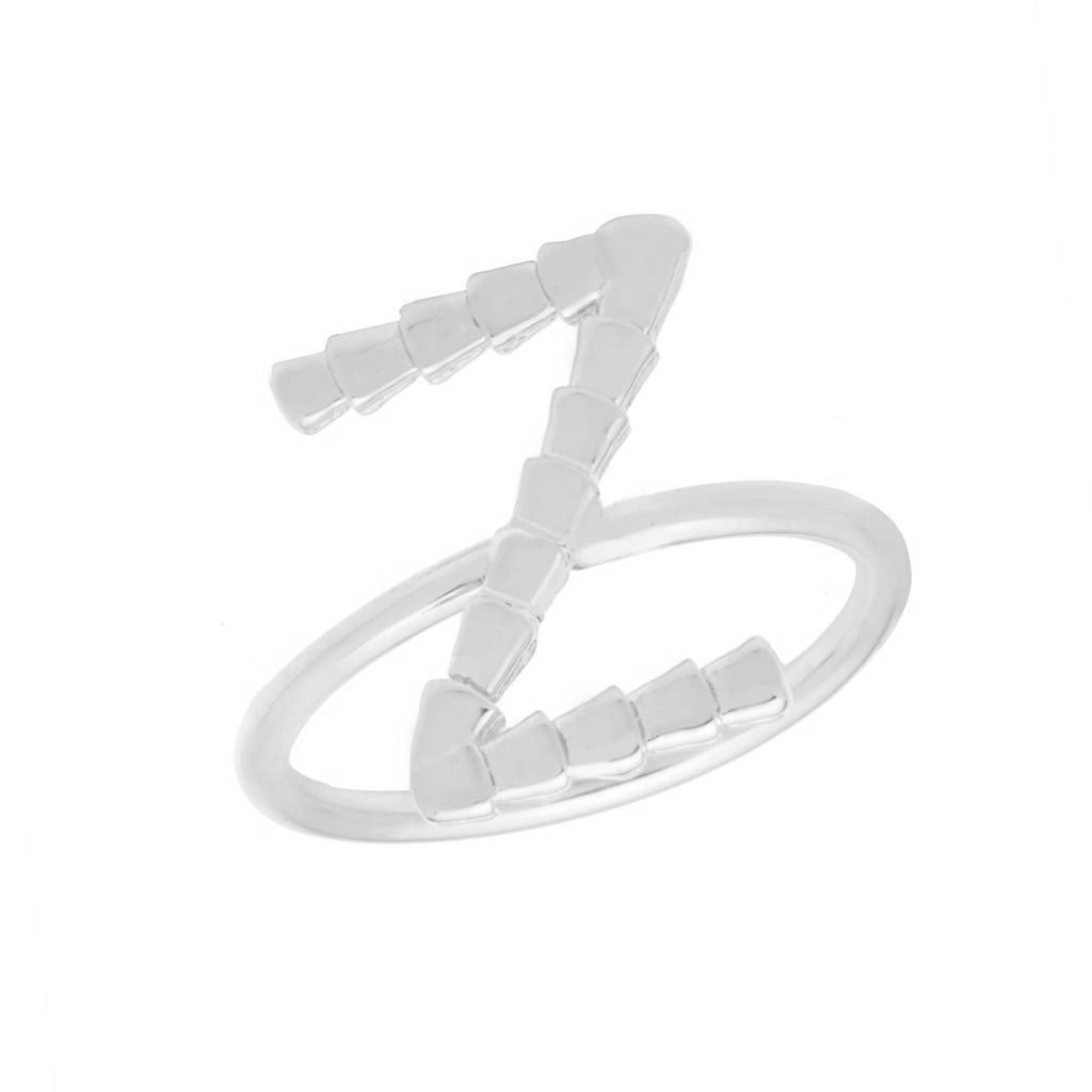 Isiro Sterling Silver Vertebrae Letter Ring