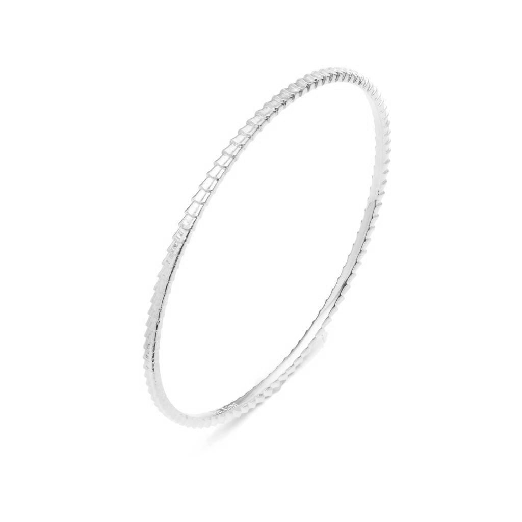 Dalasini Isiro Sterling Silver Vertebrae Bangle Angle