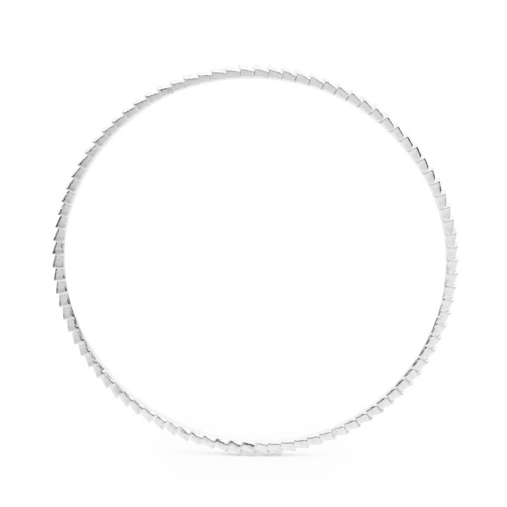 Dalasini Isiro Sterling Silver Vertebrae Bangle Front