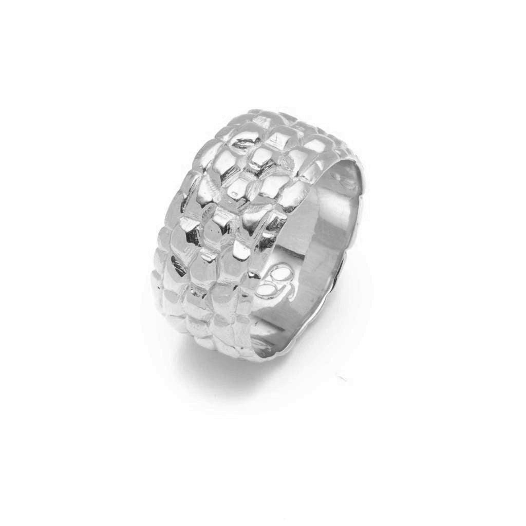 Dalasini Sahel Sterling Silver Tortoise Shell Ring Angle