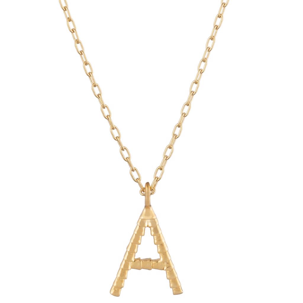 Dalasini Isiro Gold Vertebrae Charm Letter A