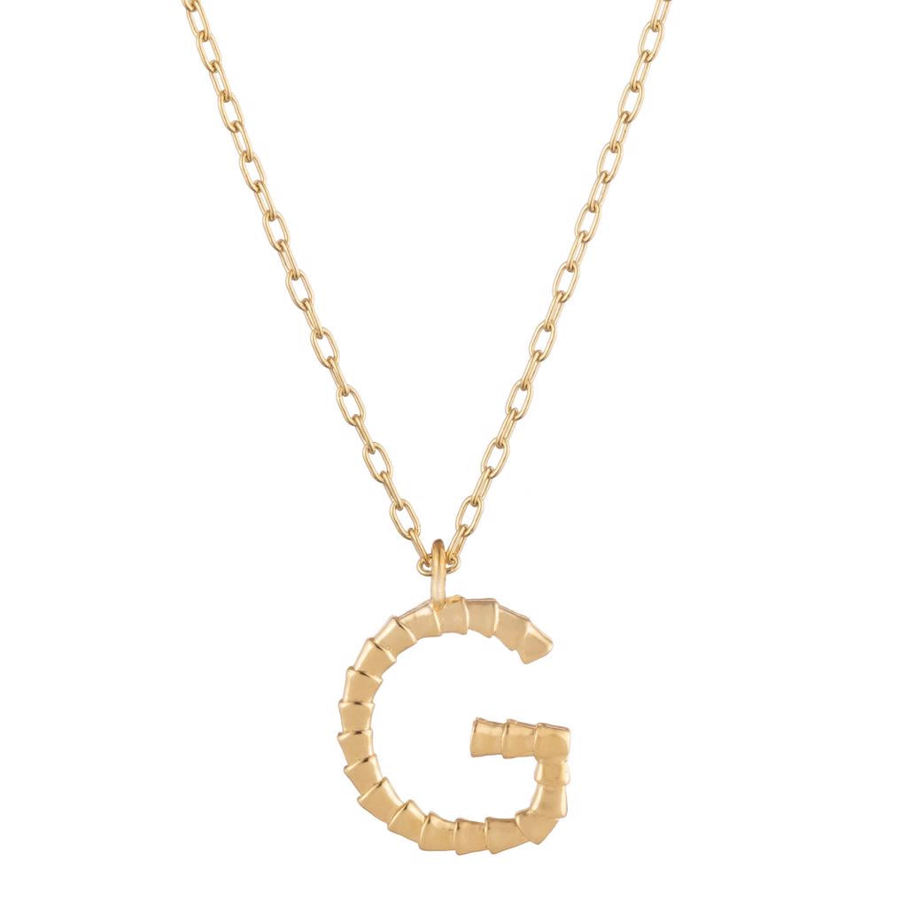 Dalasini Isiro Gold Vertebrae Charm Letter G