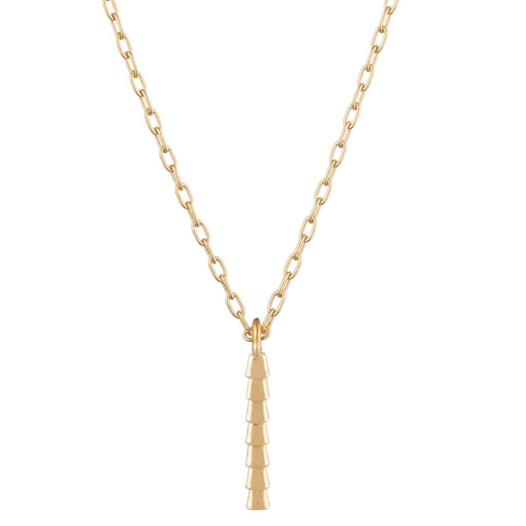 Dalasini Isiro Gold Vertebrae Charm Letter I