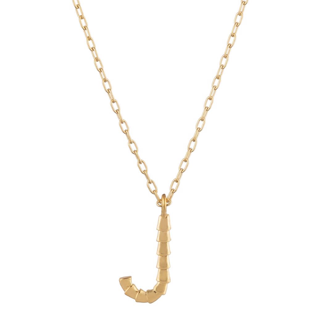 Dalasini Isiro Gold Vertebrae Charm Letter J