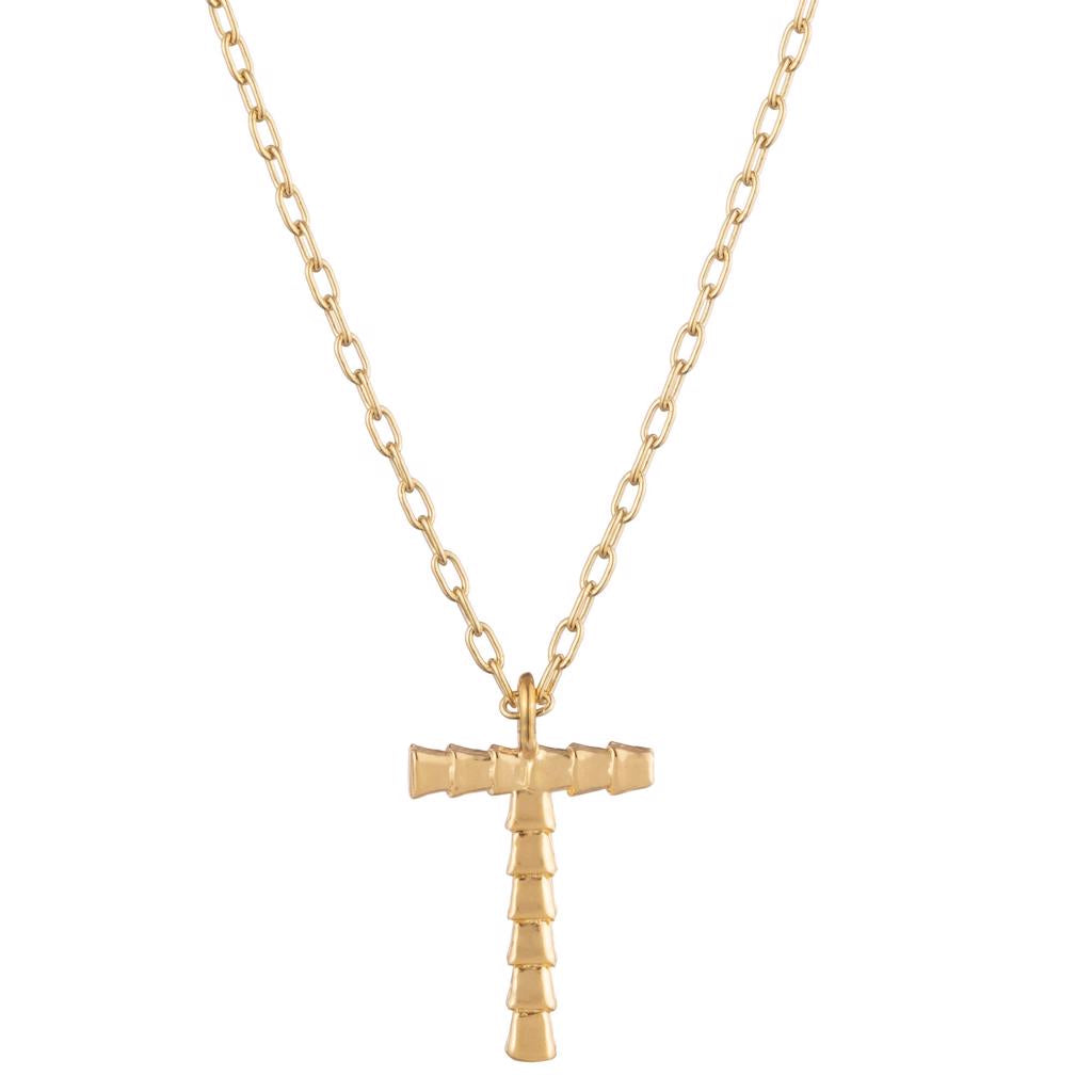 Dalasini Isiro Gold Vertebrae Charm Letter T