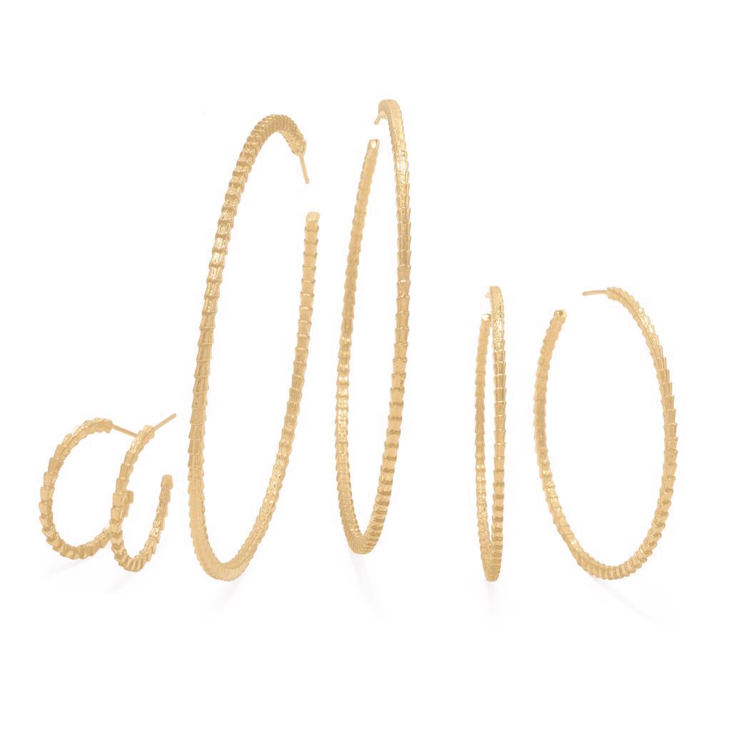 Dalasini Isiro Gold Vertebrae Hoops