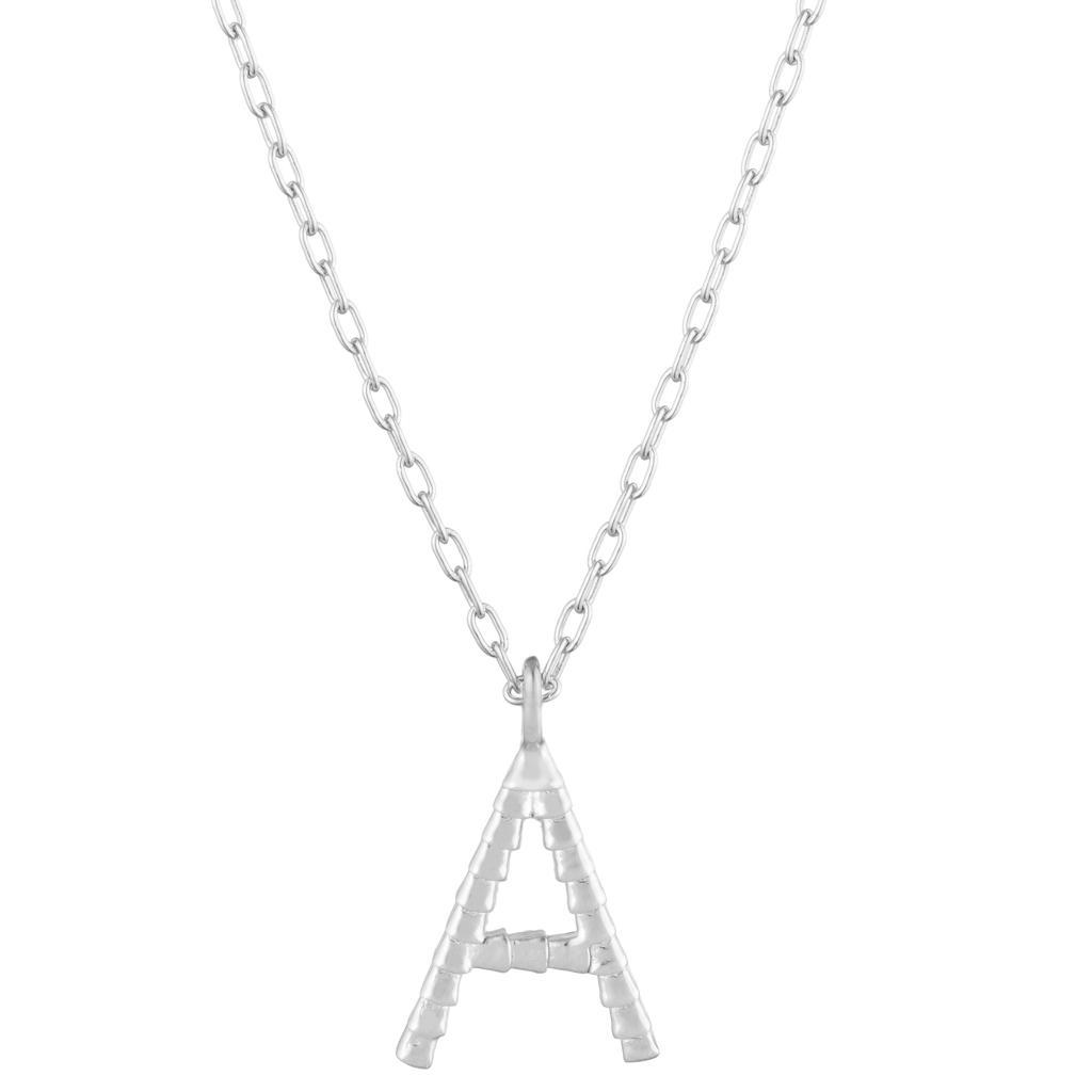 Dalasini Isiro Sterling Silver Vertebrae Charm Letter A
