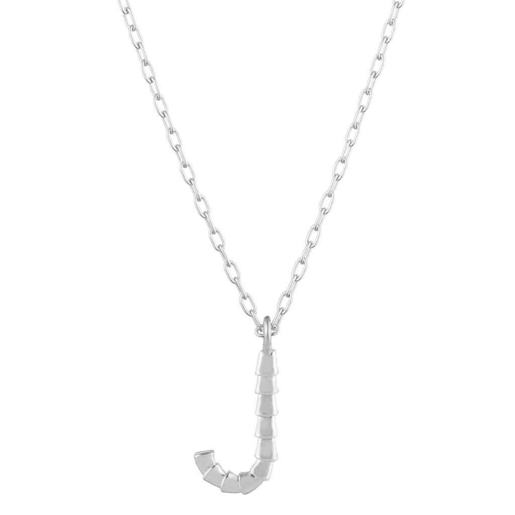 Dalasini Isiro Sterling Silver Vertebrae Charm Letter J