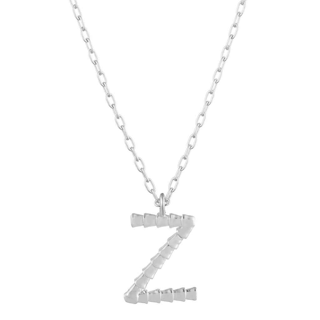 Dalasini Isiro Sterling Silver Vertebrae Charm Letter Z