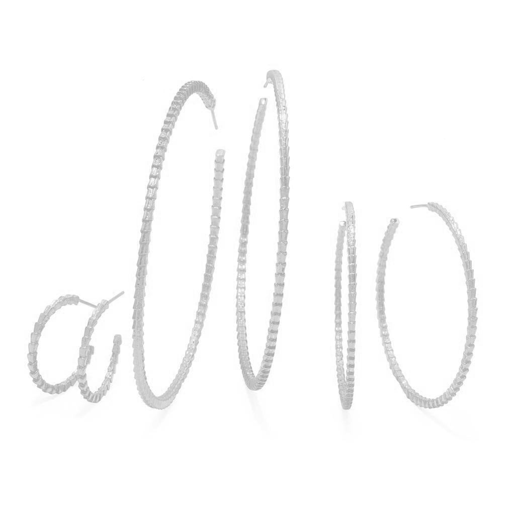Dalasini Isiro Sterling Silver Vertebrae Hoops