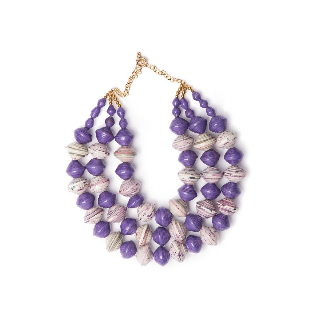 Dalasini Kampala Paper Bead Necklace Top