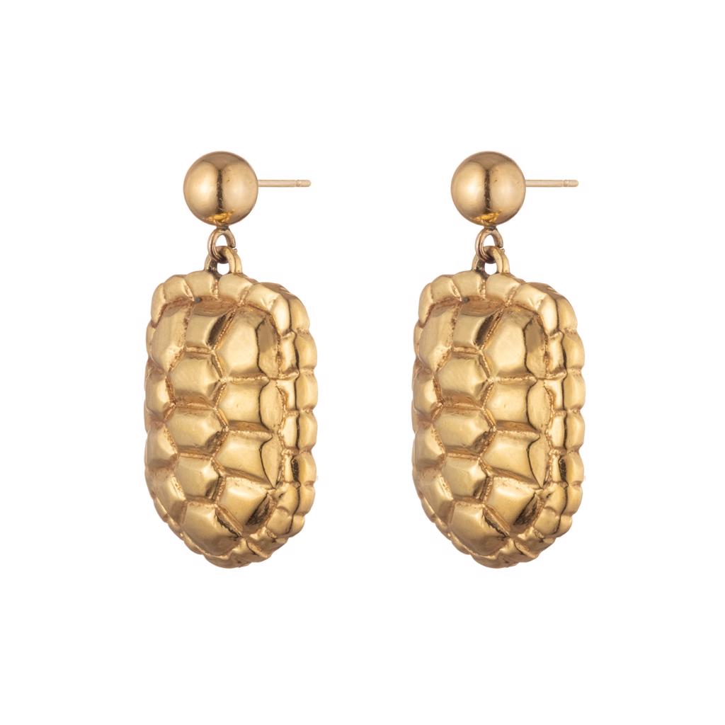 Dalasini Sahel Gold Tortoise Shell Earrings Side