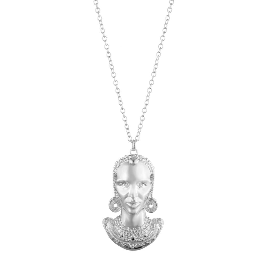 Dalasini Turkana Sterling Silver Maasai Pendant Necklace